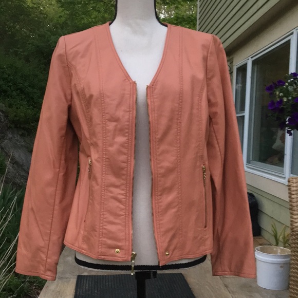 Chico’s pastel faux leather jacket - Picture 7 of 8